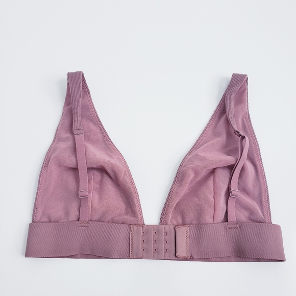 Skims Rose Mauve Clay Plunge Unlined Bralette - Picture 5 of 10